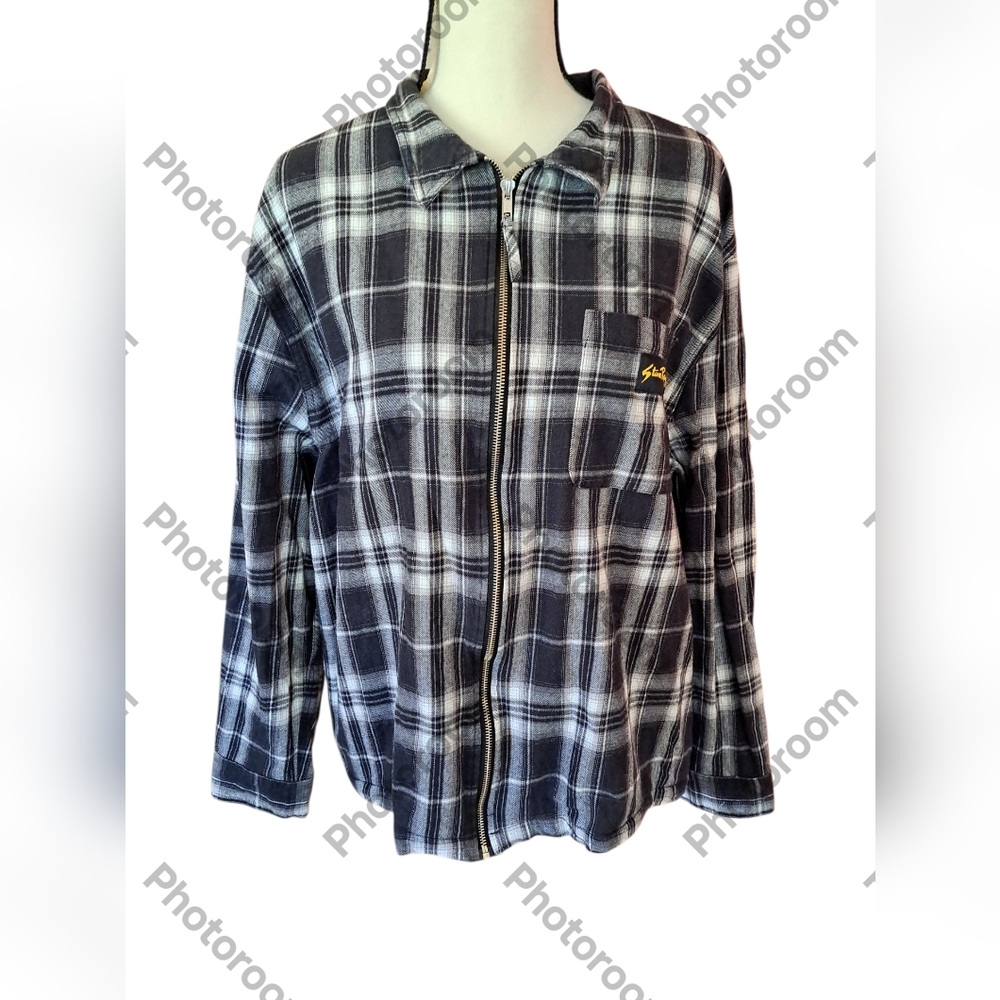 Stan Ray XL plaid Zip Front Shirt Jacket NEW Cotton